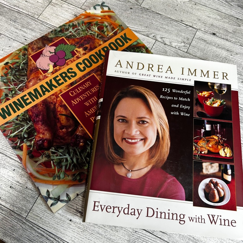 Wine Pairing Cookbook Lot 2 Books Everyday Dining Winemakers Andrea Immer